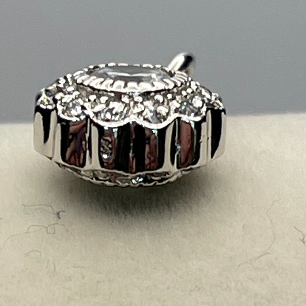Freida Rothman Double-Sided Halo Pendant Necklace -CZ and Sterling Silver - NWOT - Picture 5 of 6